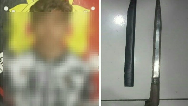 Ketahuan Bawa Pisau Badik, Remaja di Bitung Timur Ditangkap Polisi 