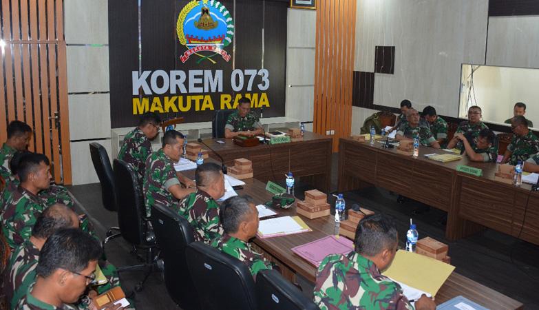 Ratusan Prajurit Korem Makutarama Ikuti Sidang Pankar Usulan Kenaikan Pangkat, Ini Hasilnya