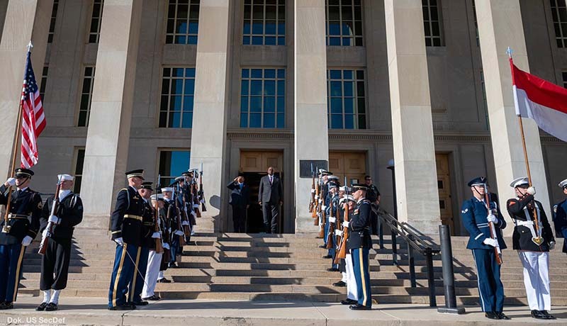 Prabowo Datang ke Pentagon, Temui Menhan AS Lloyd J Austin - Bagian 2
