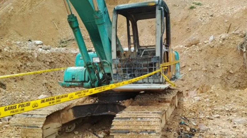 Satu Ekskavator di Aceh Jaya Hangus, Diduga Dibakar OTK
