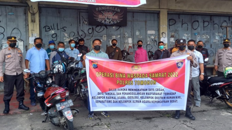 Operasi Bina Waspada Samrat 2022, Polres Tomohon Datangi Perguruan Tinggi hingga Tukang Ojek