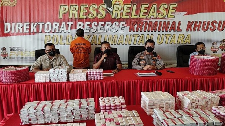 Polda Kaltara Bongkar Peredaran 4.940 Kosmetik Ilegal dari Malaysia