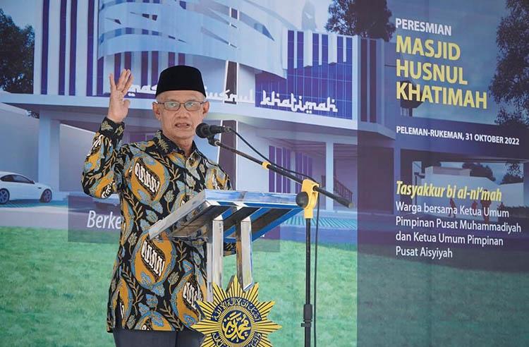 Resmikan Masjid Husnul Khatimah, Haedar Nashir Ingin Jadikan Pusat Syiar Islam Berkemajuan