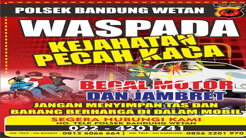 Kejahatan Jalanan Marak di Bandung, Spanduk Peringatan Dipasang di Titik-Titik Rawan