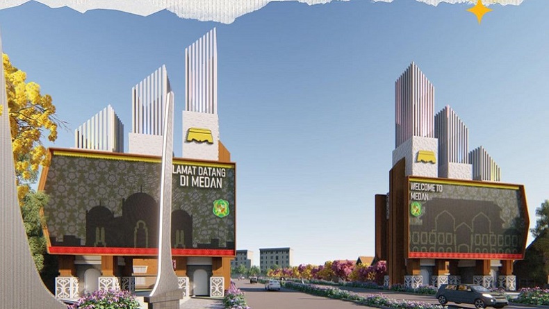 Bobby Nasution Pamer Desain Baru Gapura Perbatasan Kota Medan, Ini Arti dan Maknanya