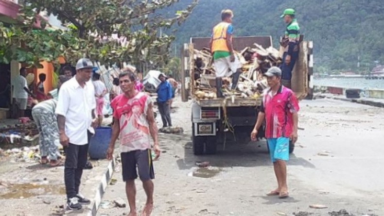 Perbaiki Fasilitas Umum Rusak akibat Gelombang Pasang, Sangihe Butuh Anggaran Rp55 Miliar