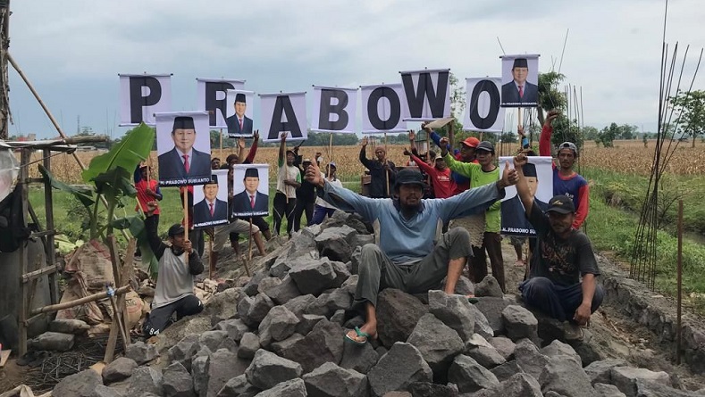 Komunitas Pekerja Bangunan Ponorogo Gaungkan Dukungan Prabowo Jadi Presiden
