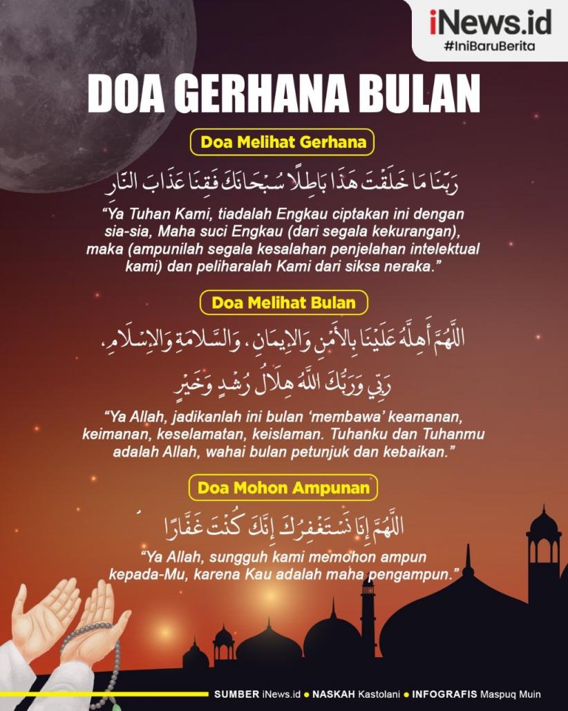 Infografis Doa Gerhana Bulan