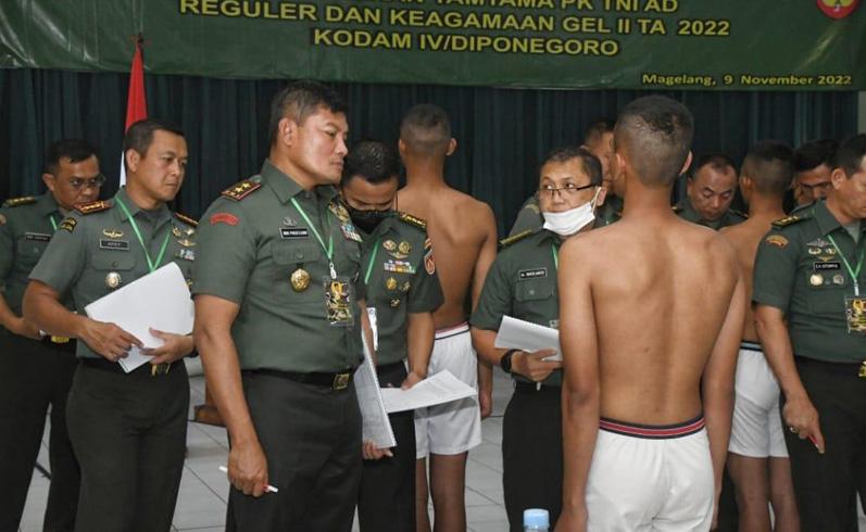 Sidang Pantukhir Cata TNI AD, Pangdam Diponegoro: Harus Cermat dan Teliti Pilih Calon Prajurit