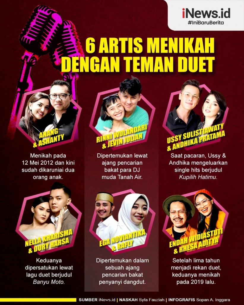 Infografis Penyanyi Menikah dengan Teman Duet