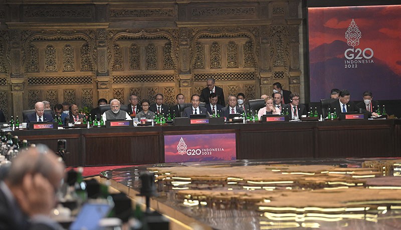 Momen Menlu Rusia Mewakili Presiden Vladimir Putin Sampaikan Pandangan di KTT G20 - Bagian 2