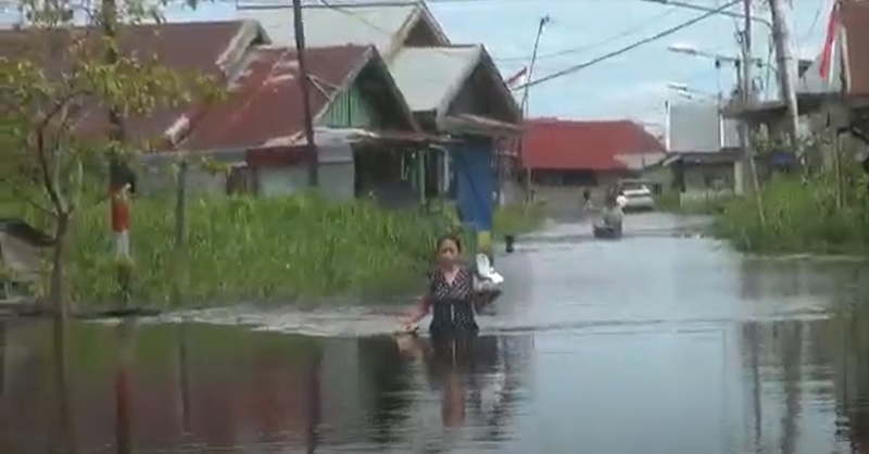 Ratusan Rumah di Komplek Mendawai Palangka Raya Terendam Banjir, Warga Mengungsi
