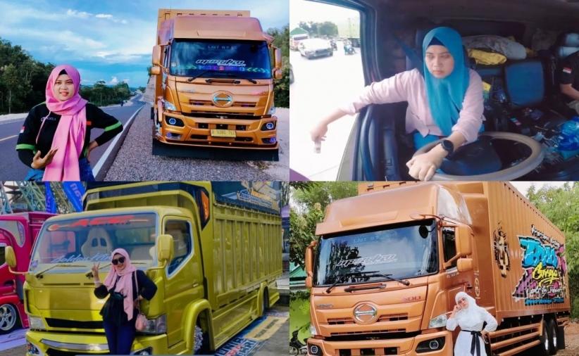 Kisah Devi Nuraisyah, Sopir Truk Cantik Pujaan Netizen Taklukkan ...