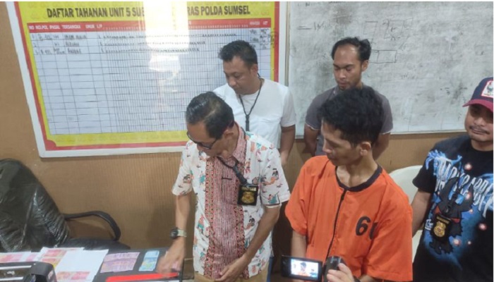 Buat Uang Palsu, Pria di Palembang Ditangkap Polisi