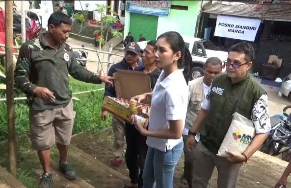Beri Bantuan, Miss Indonesia Bersama MNC Peduli Ajak Masyarakat Doakan Korban Gempa Cianjur