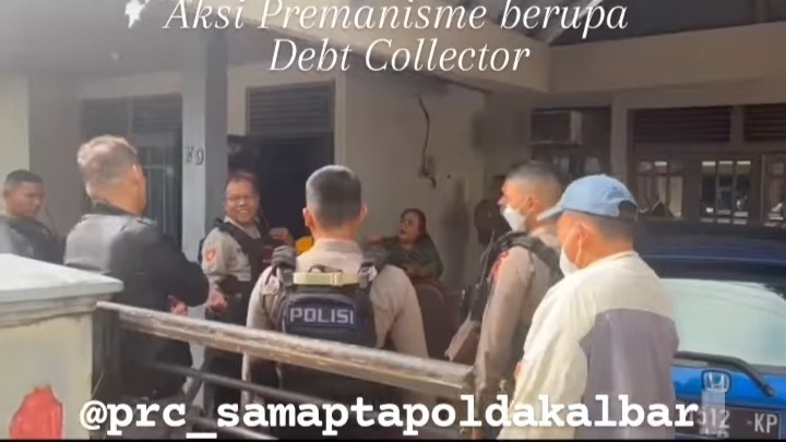 Aksi Premanisme di Pontianak, Debt Collector Gembok Pintu Pagar Paksa Warga Serahkan Mobil