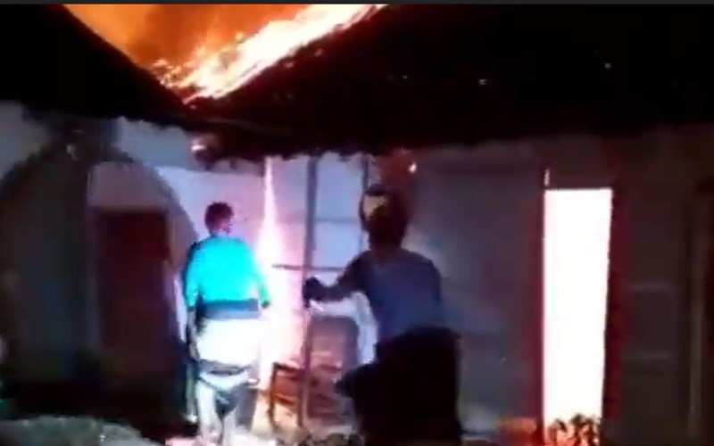 Rumah Kosong di Pacitan Terbakar Diduga karena Korsleting Listrik