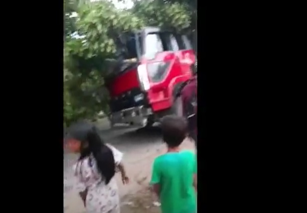 Truk Kontainer Tertimpa Pohon Tumbang di Makassar, Sopir dan Kernet Selamat