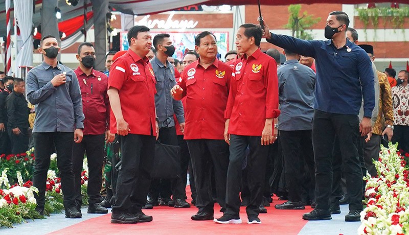 Prabowo Dampingi Jokowi Resmikan Asrama Mahasiswa Nusantara di Surabaya