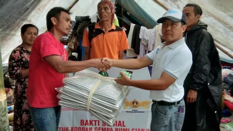PSMTI Peduli Berikan Bantuan kepada Korban Gempa Cianjur hingga ke Pelosok