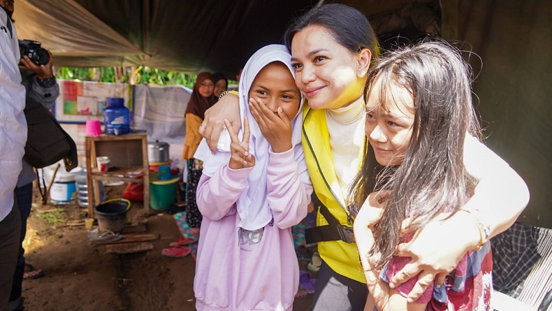 Yanti Airlangga Hartarto Pimpin Trauma Healing bagi Anak Korban Gempa Cianjur