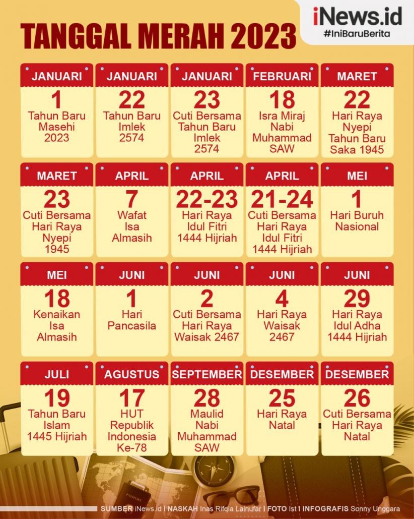 Infografis Tanggal Merah Tahun 2023