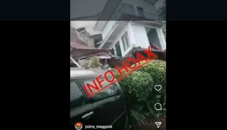 Polisi Pastikan Video Viral Puluhan Rumah Rusak akibat Longsor di Trenggalek Hoaks