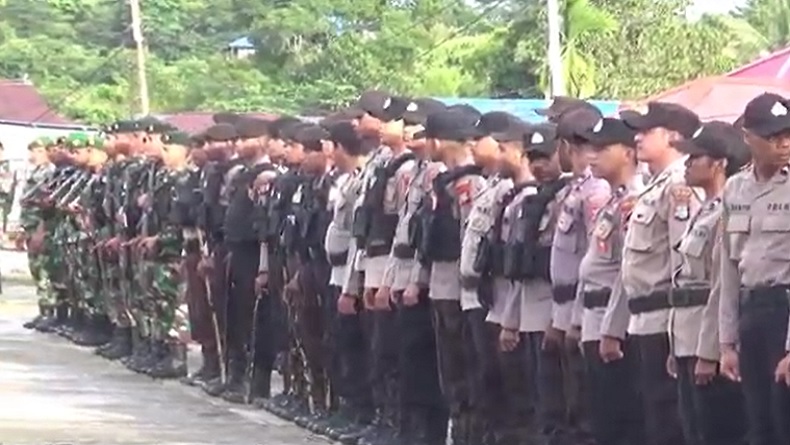 HUT OPM, Ratusan Personel Gabungan Siaga di Maybrat Guna Antisipasi Gangguan Kamtibmas