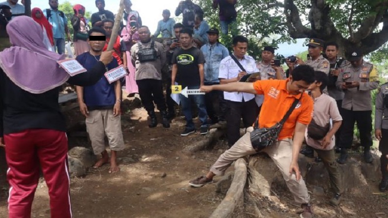 Tampang Suami Bunuh Istri lalu Mayat Dibuang di Jembatan Bima, Menangis Ngaku Menyesal 