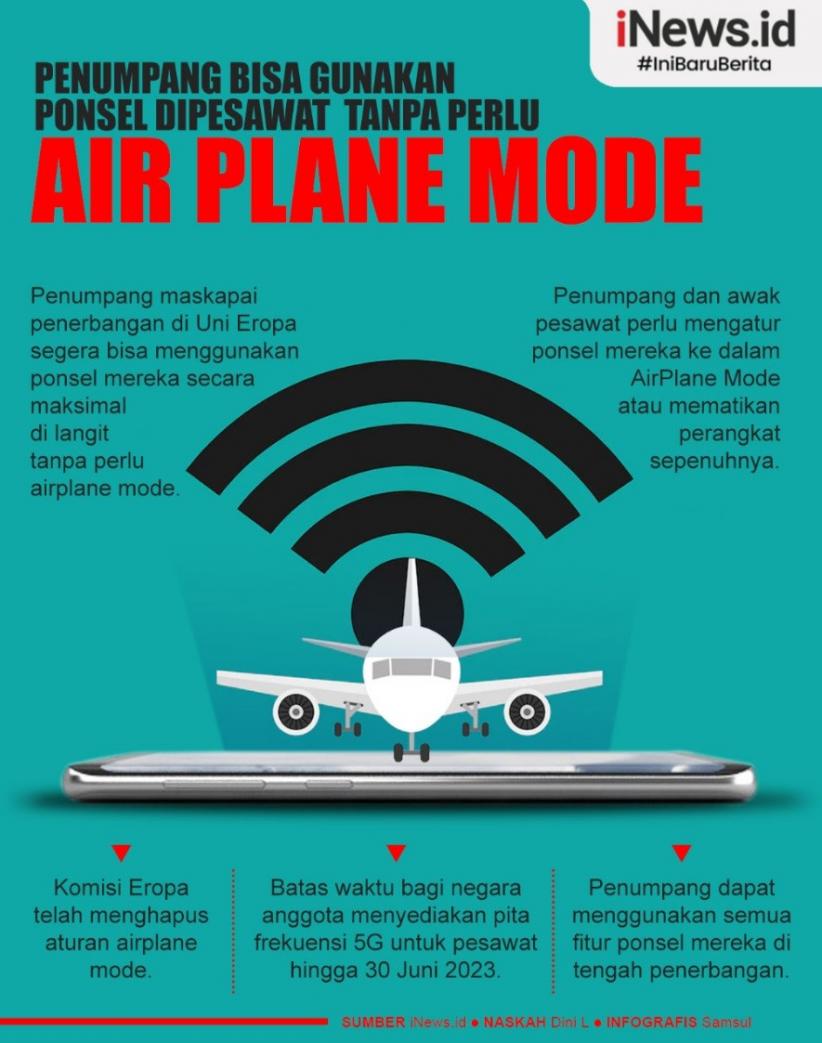 Infografis: Goodbye Airplane Mode, Penumpang Pesawat Bakal Bisa Gunakan Ponsel Secara Maksimal