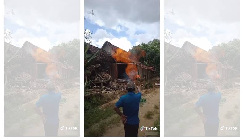 Viral Api Menyembur dari Galian Sumur di Halaman Rumah Warga Sampang, 1 Luka Bakar