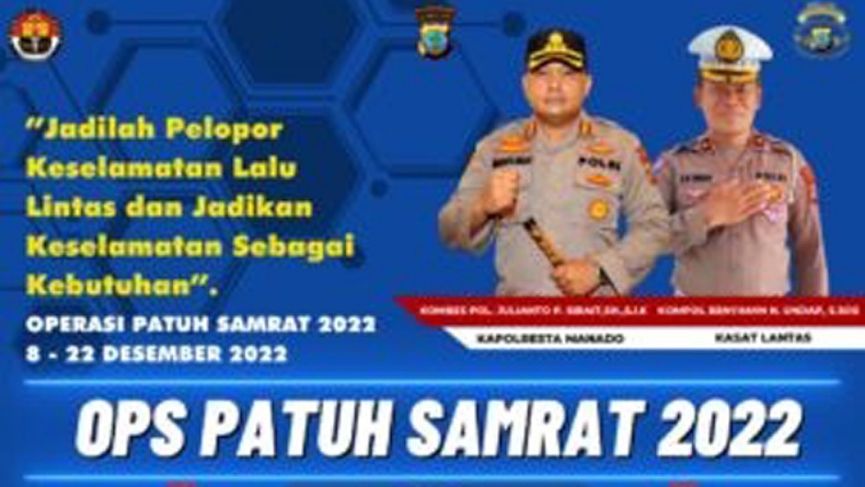 Catat! Polresta Manado Gelar Operasi Patuh Samrat hingga 22 Desember 2022