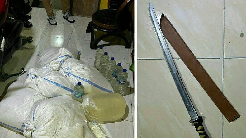 Gelar Operasi Pekat, Polres Bolsel Tangkap 11 Tersangka Miras, Sajam dan Judi 