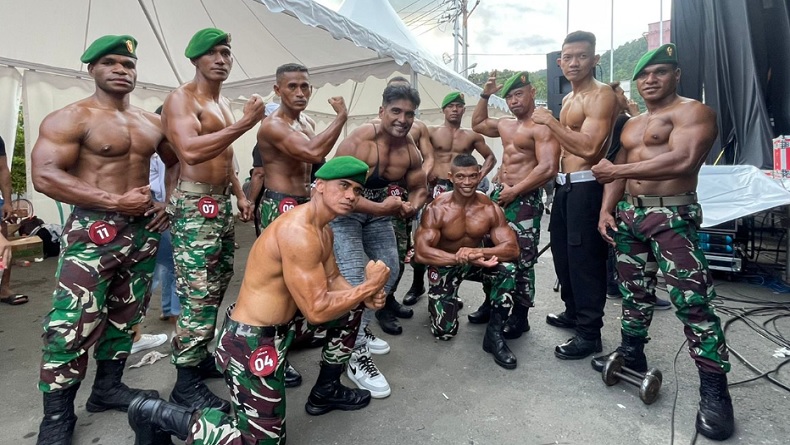 Penampilan Atlet Fitness Kodam XVII/Cenderawasih, Juara Binaraga Visera Gym Championship 2022