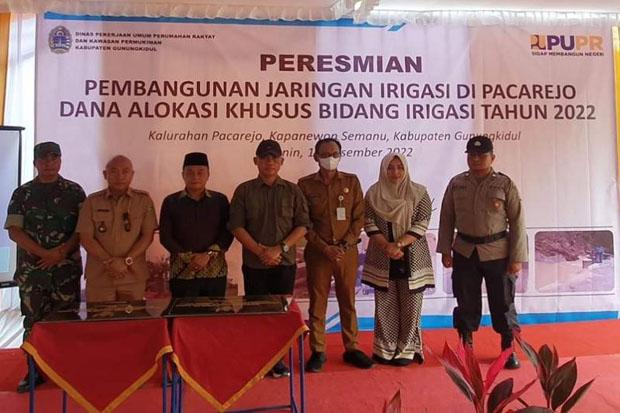  Irigasi Pacarejo Gunungkidul Habiskan Rp3,7 Miliar, Bisa Aliri Sawah 40 Hektare