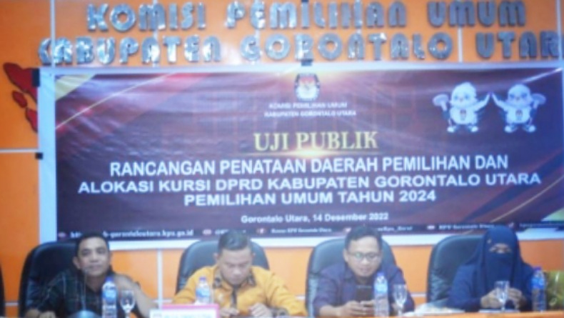 KPU Gorontalo Utara Gelar Uji Publik Penataan Dapil Pemilu 2024