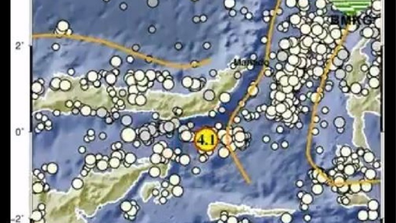 Gempa Terkini Magnitudo 4,1 Guncang Bolaang Uki Bolmong Selatan