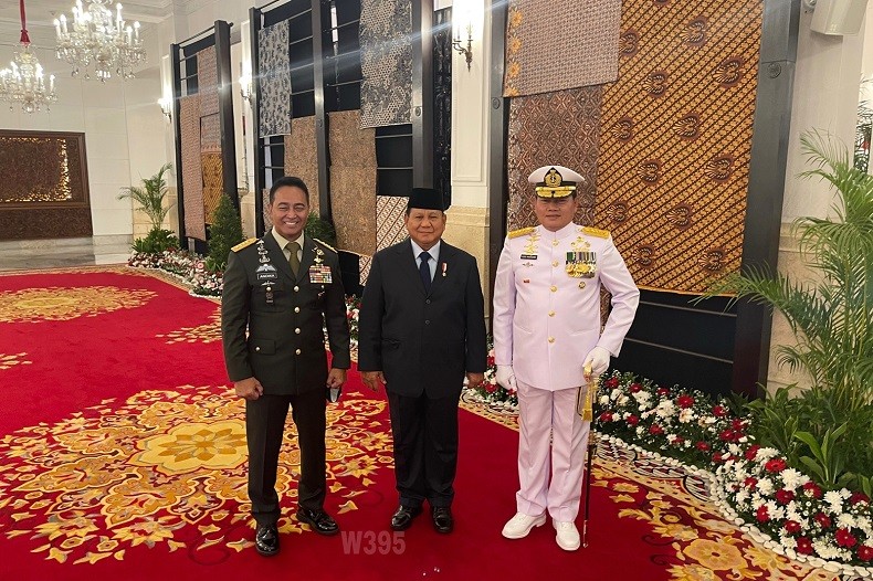 Prabowo Dampingi Presiden Jokowi Lantik Panglima TNI Laksamana Yudo Margono