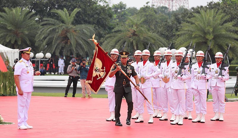 Foto-Foto Sertijab Panglima TNI, Laksamana Yudo Margono Terima Tongkat Komando - Bagian 3
