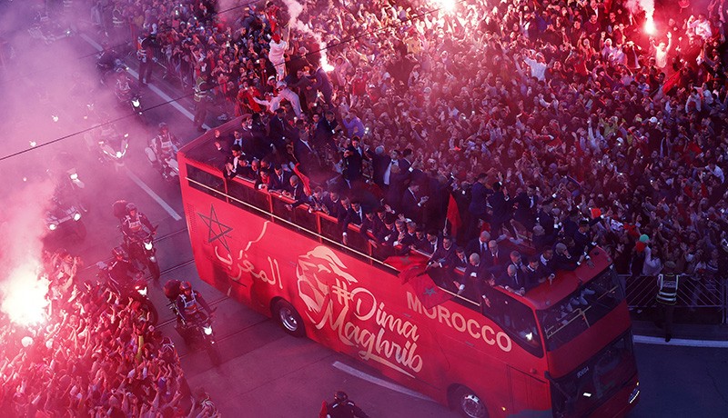 Jalanan Maroko Berubah Merah saat Singa Atlas Tiba di Tanah Air - Bagian 3