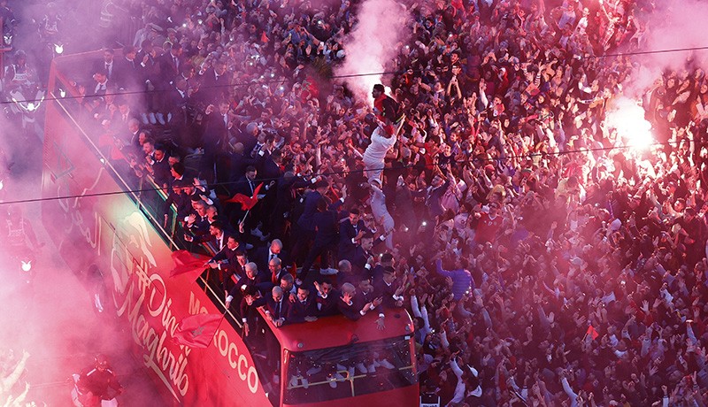 Jalanan Maroko Berubah Merah saat Singa Atlas Tiba di Tanah Air - Bagian 2