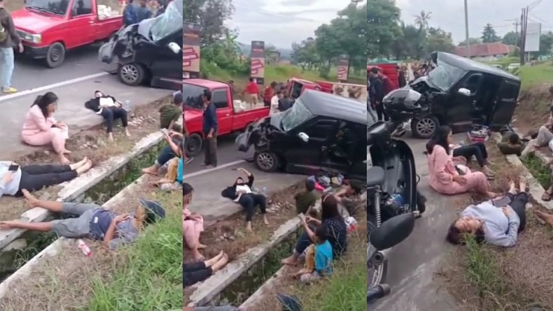 Truk Ekspedisi Hantam Minibus Pemudik di Gronggong Cirebon, 1 Tewas 9 luka