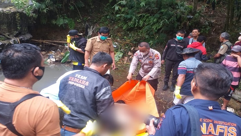 Bayongbong Garut Geger, Mayat Pria Ditemukan Telungkup di Sungai Cikokok