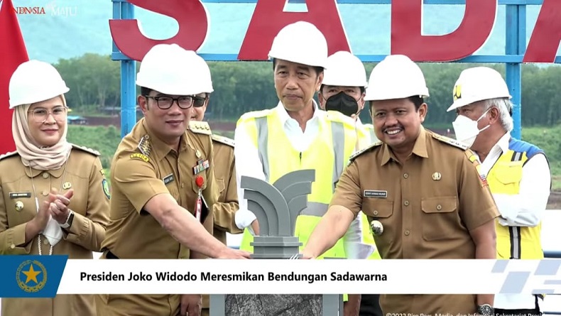 Presiden Jokowi Resmikan Bendungan Sadawarna Sumedang, Ini kata Ridwan Kamil