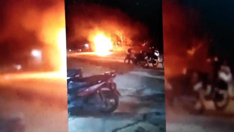 Mobil Dinas Kapolres Bangka Ludes Terbakar