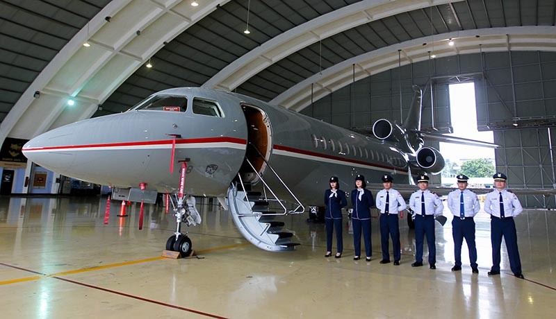 Penampakan Pesawat Falcon 7X dan 8X yang Diserahkan Prabowo kepada TNI AU - Bagian 5