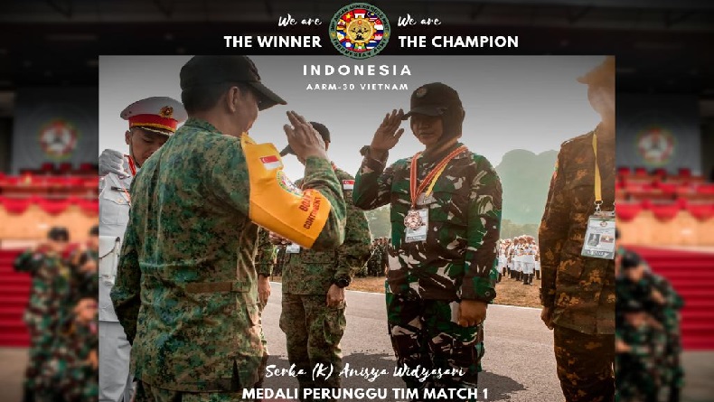 Serka Anisya Petembak Kodam Siliwangi Sumbang Prestasi di AARM 2022 Vietnam