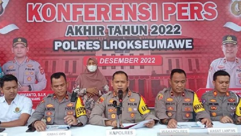 Angka Kriminalitas di Lhokseumawe Naik di 2022, Didominasi Pencurian dengan Kekerasan