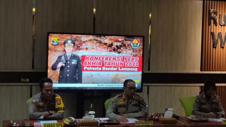 Kasus Kriminalitas di Bandarlampung Naik Sepanjang 2022, Ada Hampir 3.000 Kasus