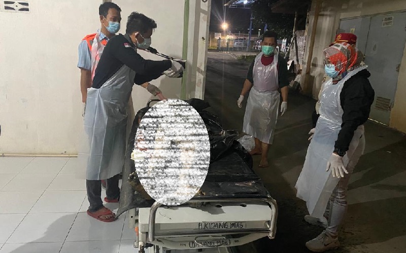 Mayat Pria Nyaris Jadi Tengkorak Ditemukan di Muara Sungai Waledan Indramayu